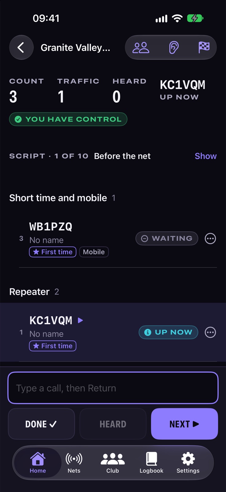 Callboard: Keyboard-first net console